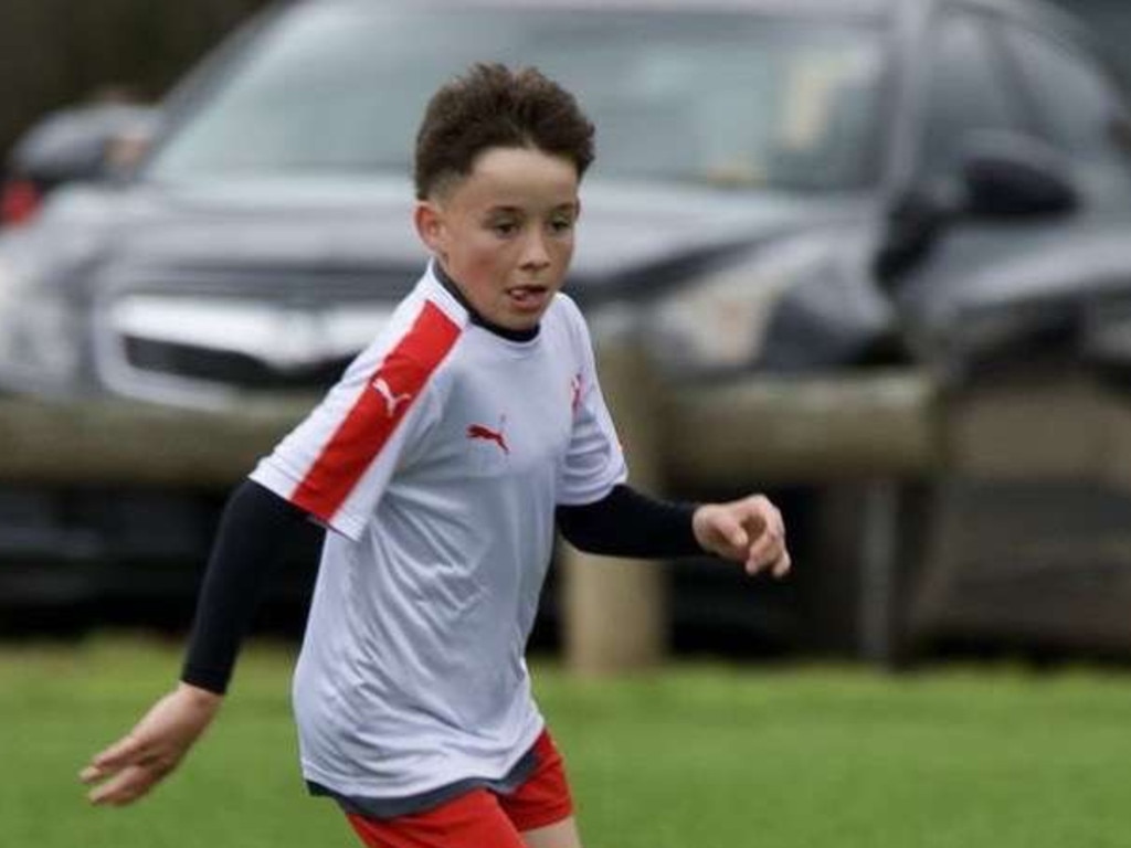 Levi Walsh playing for Wodonga Diamonds FC U13 boys. Picture: supplied