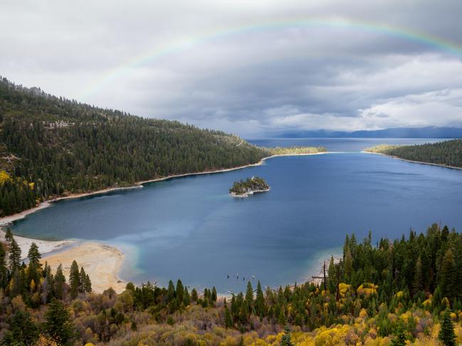 Lake Tahoe is a popular getaway spot straddling California and Nevada. Picture: Nikkos Daskalakis