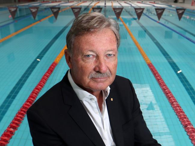 21/03/2017 Swimming Australia President John Bertrand at Melbourne Sports and Aquatic Centre. He has come out in support of a change in the AOC's leadership. Picture: David Geraghty, The Australian.