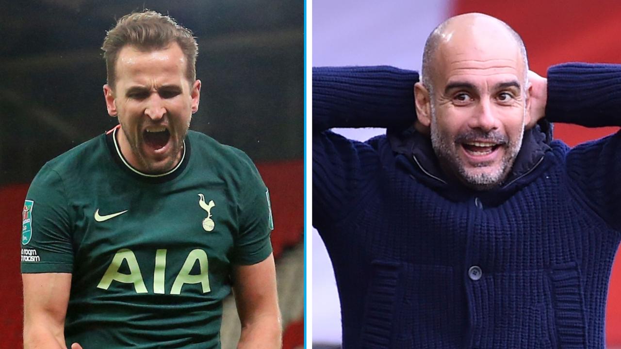 Manchester City are reportedly planning to throw £90 million ($A$160m) at Tottenham for star striker Harry Kane.