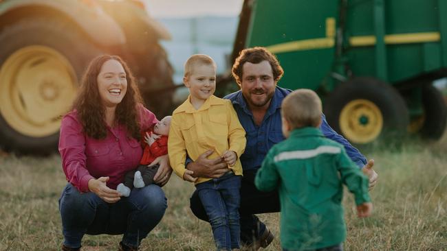 Katja Williams, The Ultimate Farm Wife, with her family. Picture: Supplied