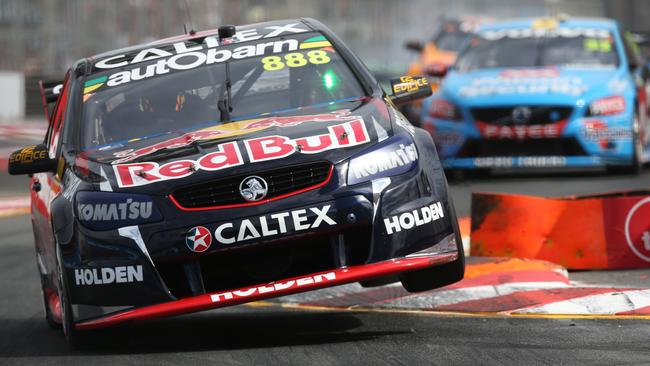 Craig Lowndes racing at the Gold Coast in 2015. Picture: Regi Varghese