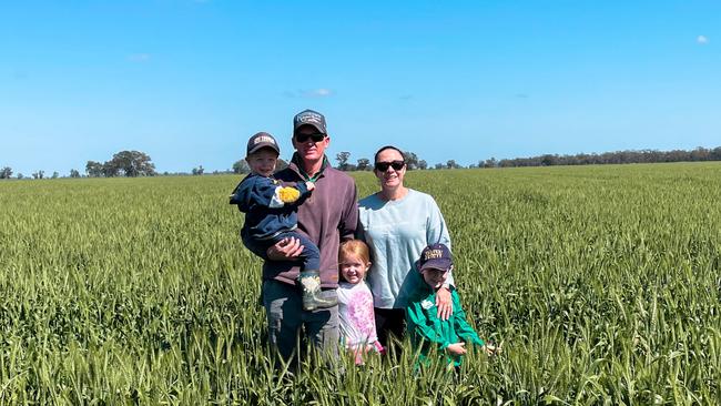 The Jeffery family on their Collie property. Photo: Supplied.