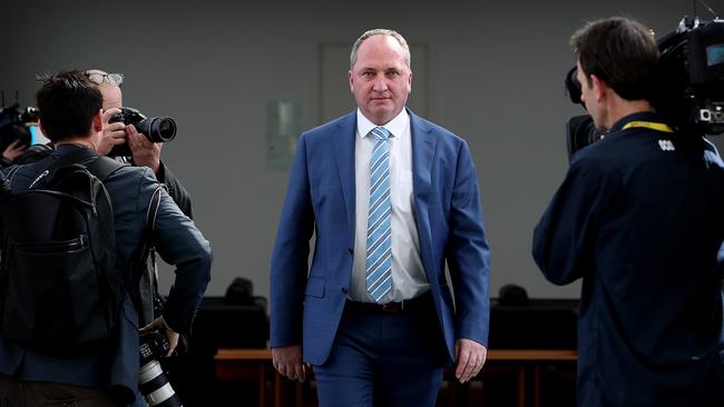 Barnaby Joyce at Parliament House in Canberra on Monday. Picture: Kym Smith