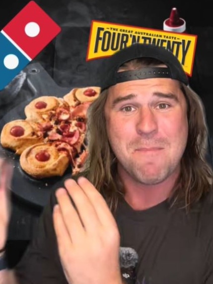 Domino's has released a Meat Pie Crust for an additional $3. Picture: TikTok/@RussEats