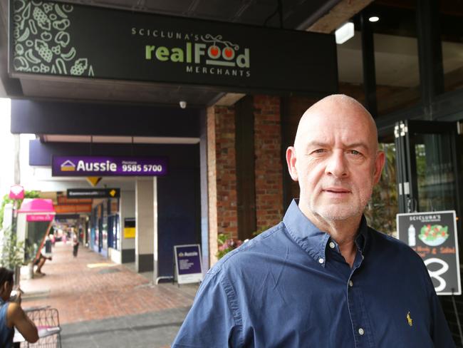 Chris Scicluna of Scicluna's Real Food Merchants wants the community to know it's business as usual in Mentone, despite the works. Picture Norm Oorloff