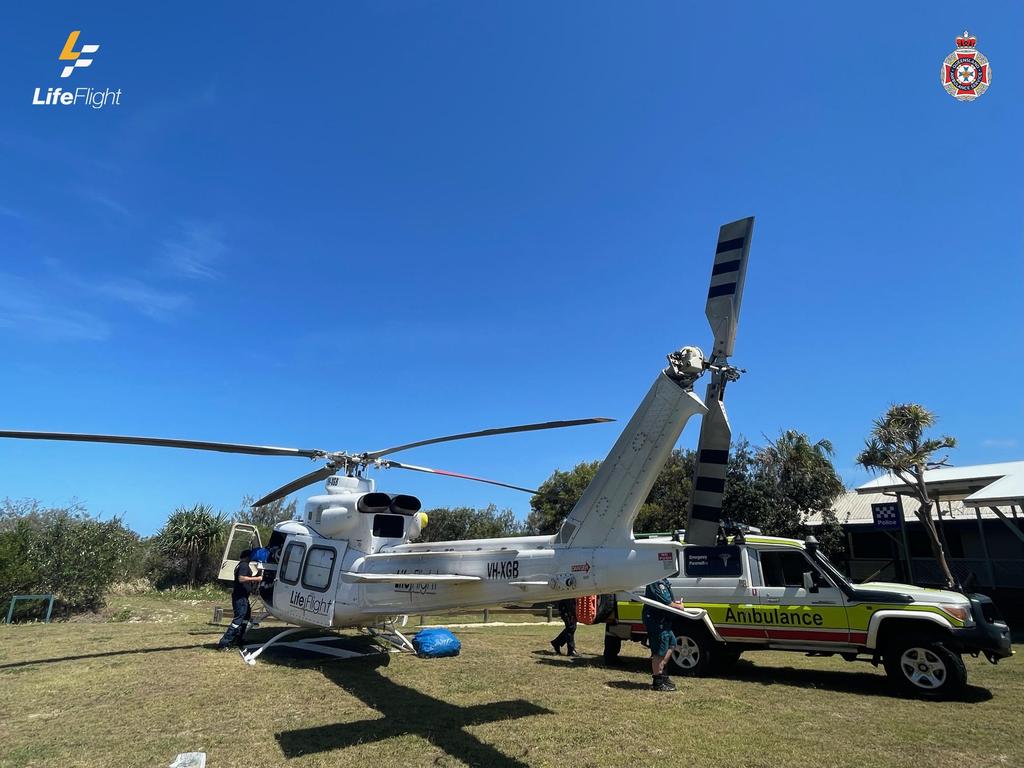 A trail bike rider has been flown to hospital after losing control and crashing into a tree on Kâ&#128;&#153;gari, suffering serious injuries. Photo: LifeFlight.