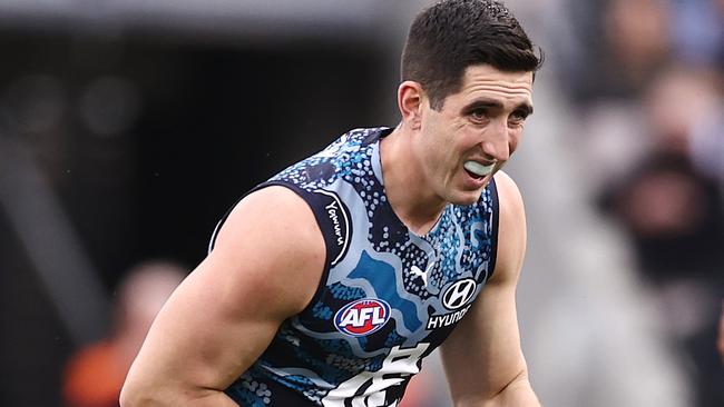 The Blues have to get used to life without Jacob Weitering for the immediate future. Picture: Michael Klein