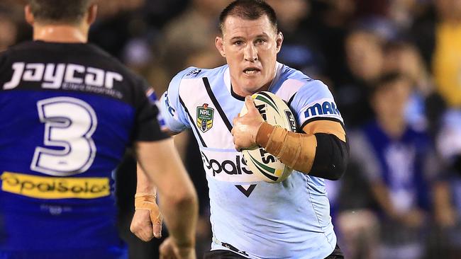 Paul Gallen was outstanding for the Sharks. Picture: Mark Evans