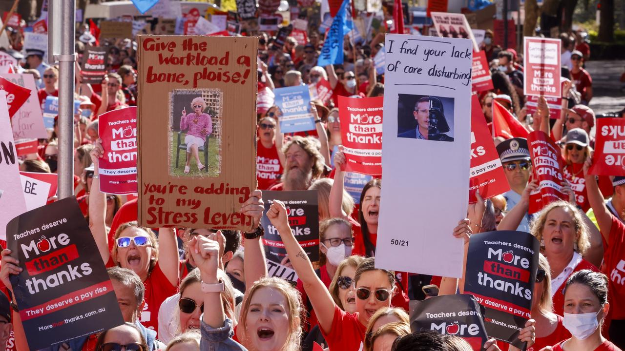 Union Teachers’ Strike At Parliament House Over Pay And Working ...