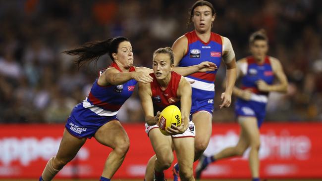 Two AFLW matches were played at Marvel Stadium on Saturday — Collingwood v North Melbourne and Western Bulldogs v Melbourne.