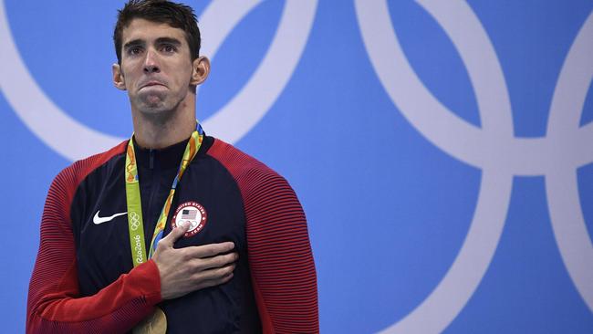 Michael Phelps after winning the men's 200m individual medley final.