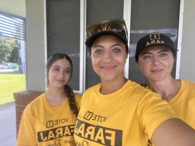 Division 9 candidate Sara Faraj with her volunteers.