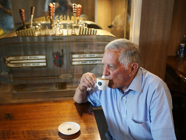 Giancarlo Caprioli owner of the University Cafe in Lygon St. Picture: David Crosling