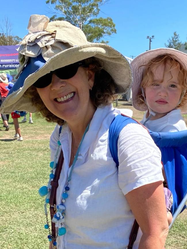 Former Greens Upper Hunter Shire councillor Sue Abbott and her grandchild. Ms Abbott tendered her resignation from council on November 1, 2022. Supplied.