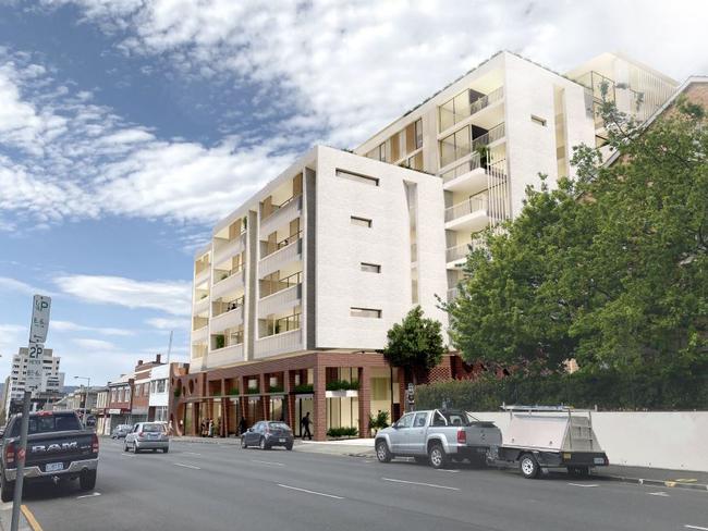 An artist’s impression of the Macquarie Street Apartments proposal. Picture: SUPPLIED