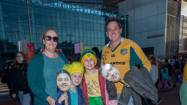 Fans ahead of the World Cup Matilda's v Sweden match at Suncorp Stadium. Photo - Stephen Archer