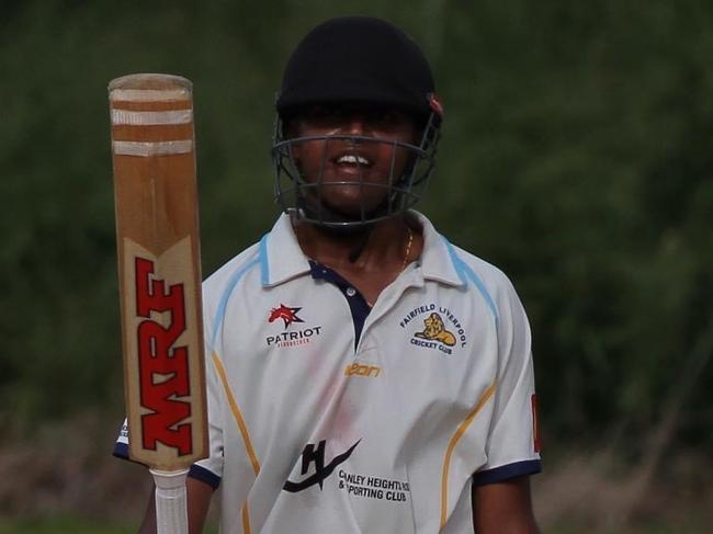 Yuva Nishchay is one to watch from Fairfield-Liverpool CC in 2022-23. Picture: Fairfield-Liverpool CC