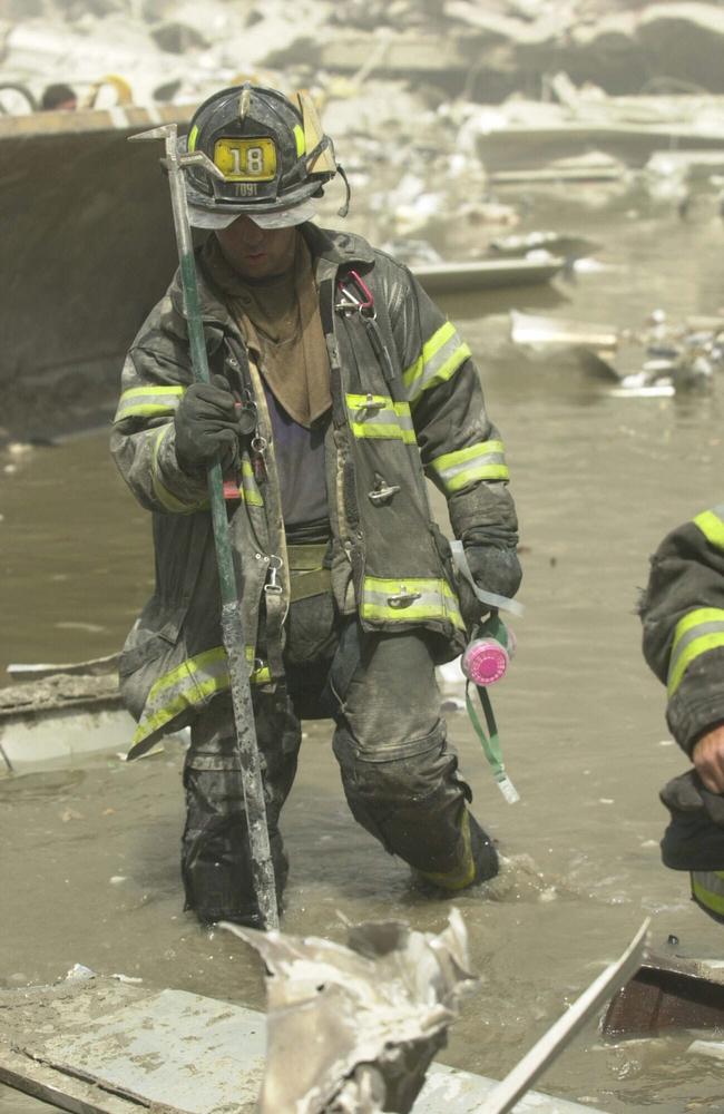 Firefighter Nick Guglielmo at ground zero.