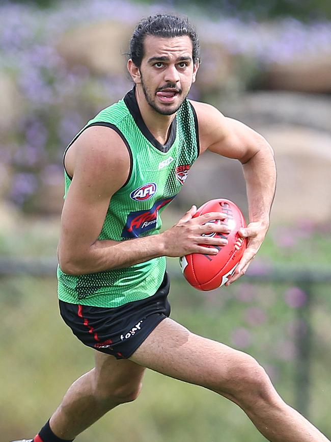 Jake Long in action as the Bombers’ younger players returned. Pic: Michael Klein