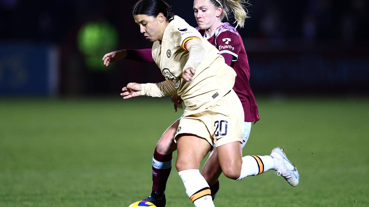 There’s no stopping Sam Kerr. Picture: Clive Rose/Getty Images