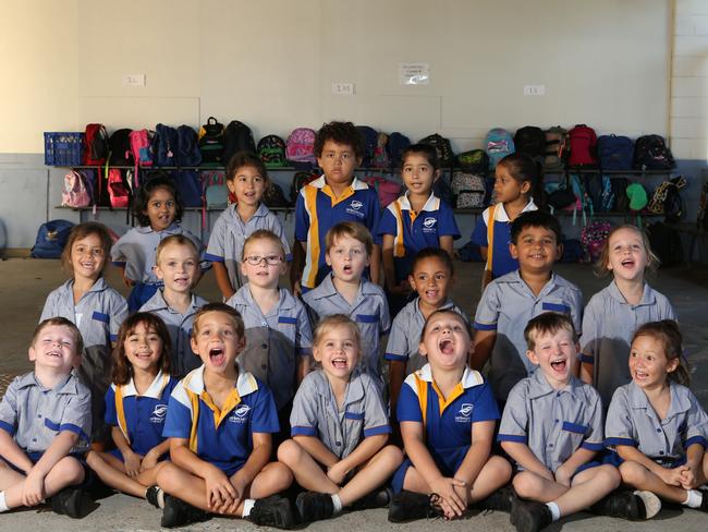 Surfers Paradise State School Prep Class P. Back Row (left to right): Yashaswini Chilekampalli, Yara Nagib, Bear Heke, Rabhya Rajvansh, Tresha Patel. Middle Row (left to right): Jasmine Haidamous, Brax Reynolds, Matilda Amey, Joshua Carlier, Sia Cassady, Saibung Sandhu, Andie Torney. Front row: (left to right): Hunter Eton, Issey Kendall, Cael Veverka, Kylani Jamison, Kayden Camilleri, Connor Eton, Yui Hibbert. Picture Glenn Hampson