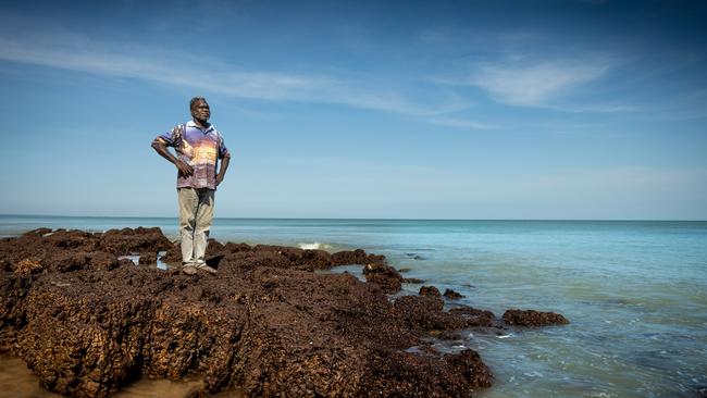 Tiwi Islands elder Dennis Tipakalippa has taken Santos to court over its Barossa offshore project. Picture: Supplied