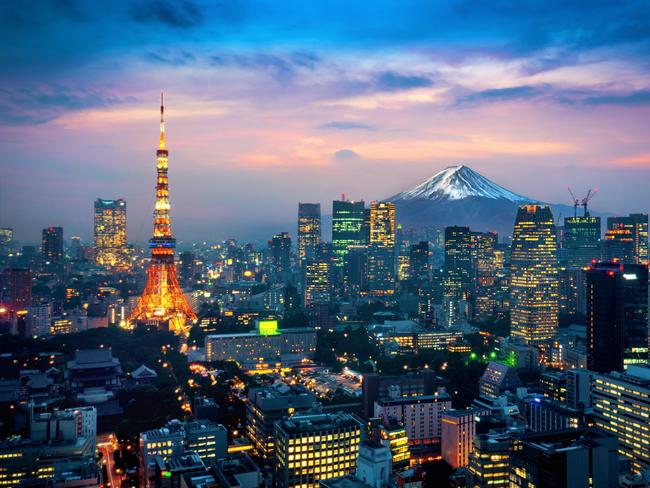 Aerial view of Tokyo cityscape with Fuji mountain in Japan. Picture: iStock