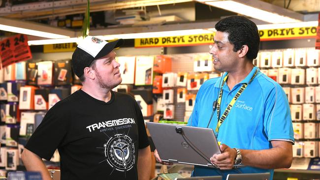 JB Hi-Fi has reported a sales surge in March but says it still can’t provide guidance. Picture: AAP image, John Gass.