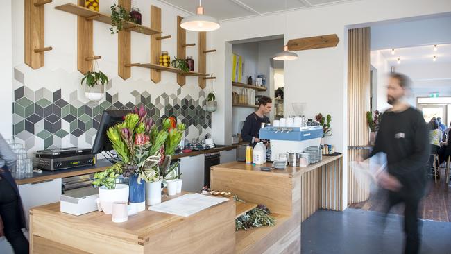 Left Field’s Scandi fitout has inner city vibes. Picture: Eugene Hyland