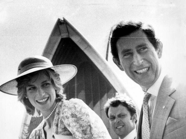 Princess Diana and Prince Charles during their royal tour of Sydney in 1983. Picture: News Corp