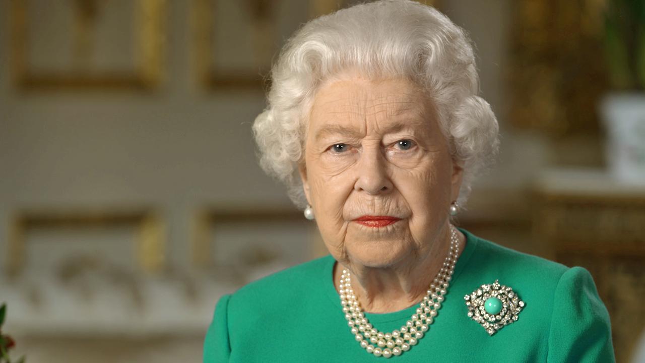 The Queen addressing the Commonwealth at the start of the coronavirus pandemic. Picture: Buckingham Palace/AFP