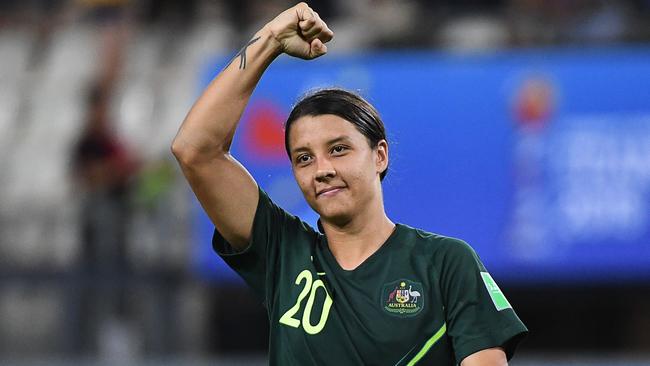 Sam Kerr during the 2019 World Cup in France. Picture: AFP