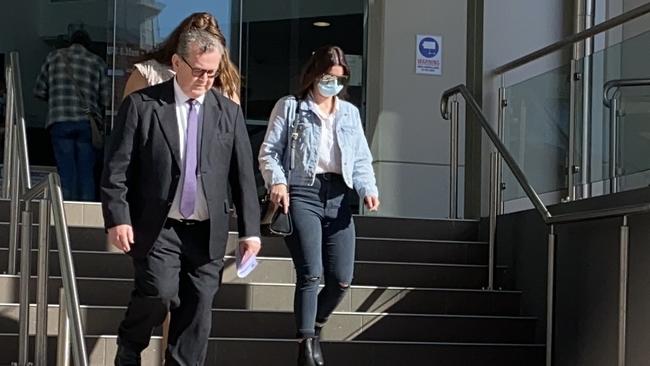 Tara Alyce Steers leaves Rockhampton Magistrates Court on July 26, 2022.