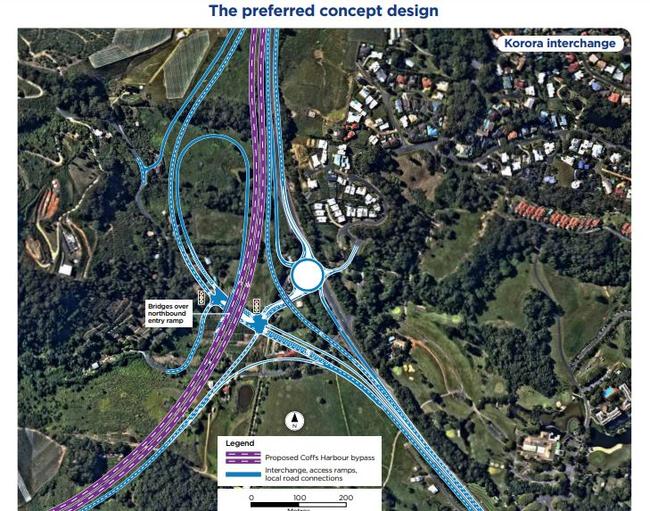 The Korora Interchange.