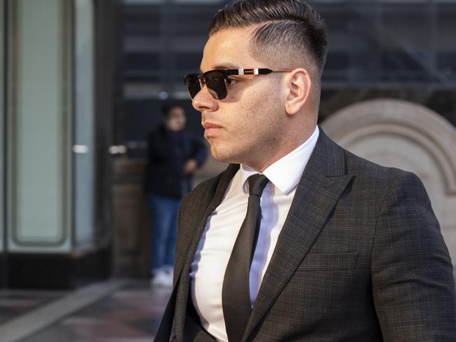 SYDNEY, AUSTRALIA - NewsWirePhotos -Thursday, 11 July 2024:Maurice Hawell pictured entering the Downing Centre.Closing statements set to wrap up for the trial of three men charged over the alleged gang rapes of three teenagers on a buck's weekend in Newcastle.  Picture: NewsWire / Monique Harmer