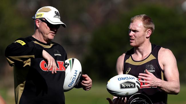 Peter Wallace (R) was a staunch defender of Anthony Griffin. Picture: Gregg Porteous