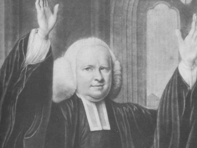 History: Undated portrait engraving of 18th century preacher George Whitefield. Public domain