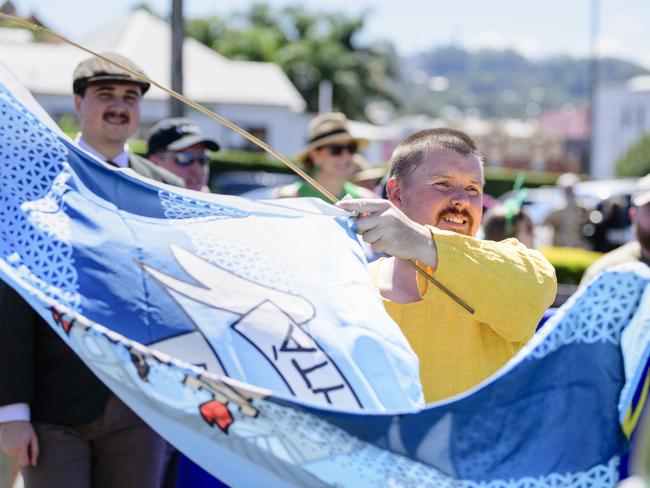 Darling Downs Irish Club president Ed Keller in the St Patrick's Day parade, Sunday, March 16, 2025. Picture: Kevin Farmer