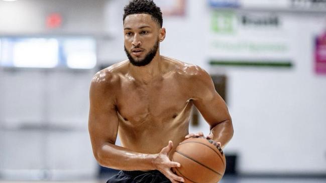 Ben Simmons is back working hard – but will he join Boomers? Picture: Instagram.