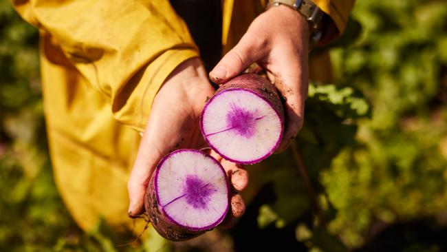 The restaurant sources about 85 per cent of the produce from the ­property.