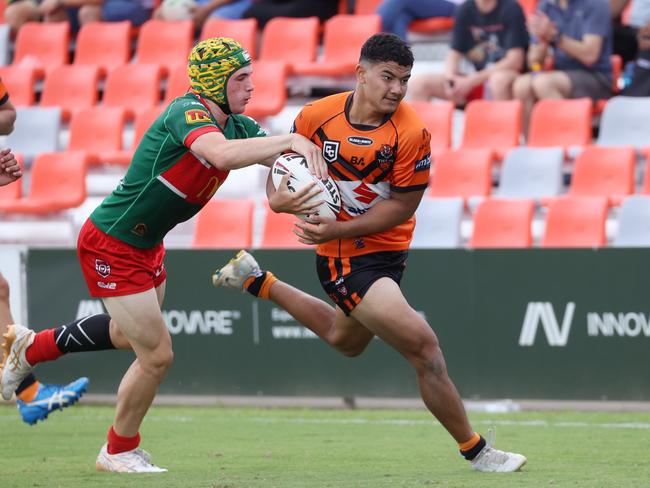 Tigers 11. Montgomery BETHAM, Cyril Connell Challenge Tigers vs WM Seagulls, Totally Workwear Stadium, Brisbane. Picture: Liam Kidston.