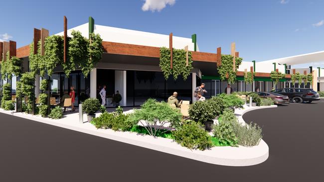 Artist's impression of the $18m redevelopment of Hallett Cove Shopping Centre. Picture: Hames Sharley