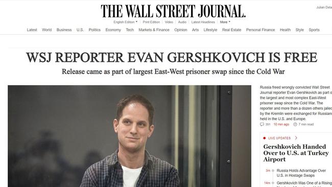 The Wall Street Journal’s front page after the release was confirmed.