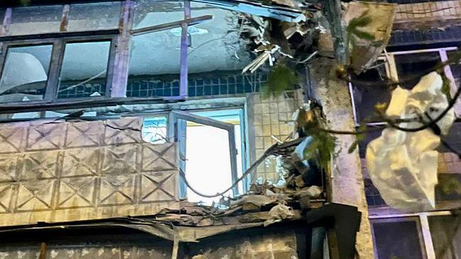 This handout picture posted on April 20, 2023 on the official Telegram account of Vyacheslav Gladkov, governor of the Belgorod region, shows damage after an explosion in the city. - Russian authorities reported on April 20, 2023 an explosion in the city of Belgorod near the border with Ukraine, saying the blast left a massive crater in the city centre. The Belgorod region, including the city of the same name, has been repeatedly hit by shelling since President Vladimir Putin sent troops to Ukraine in February, 2022. (Photo by Handout / TELEGRAM / VVGLADKOV / AFP) / RESTRICTED TO EDITORIAL USE - MANDATORY CREDIT 