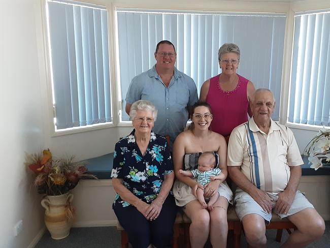 Rare occurrence as 5 generations of Toowoomba family living at once