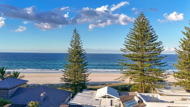 The view from the 1525 sqm beachfront site in Palm Beach.