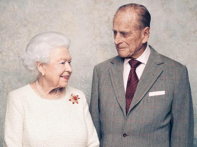 Queen Elizabeth II and her husband, Britain's Prince Philip, Duke of Edinburgh celebrate their platinum wedding anniversary on November 20, marking 70 years since they married in the splendour of Westminster Abbey. Picture: AFP