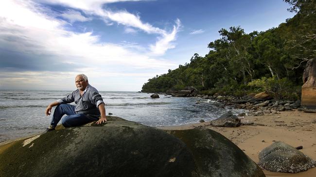 Rallying colleagues: Former Yarrabah Aboriginal Shire mayor Percy Neal at False Cape in north Queensland. Picture: Marc McCormack