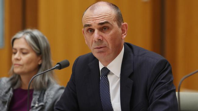 APRA chairman Wayne Byres told a Senate committee recently APRA believed there was still ‘plenty of scope for further consolidation’. Picture: Kym Smith